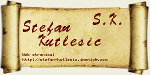 Stefan Kutlešić vizit kartica